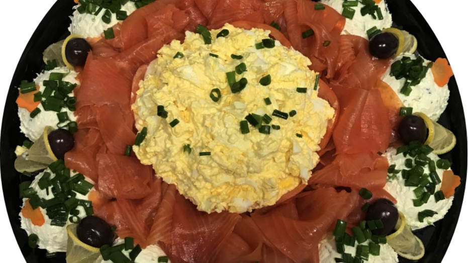 Smoked Salmon Nova Lox with Egg Salad Platter