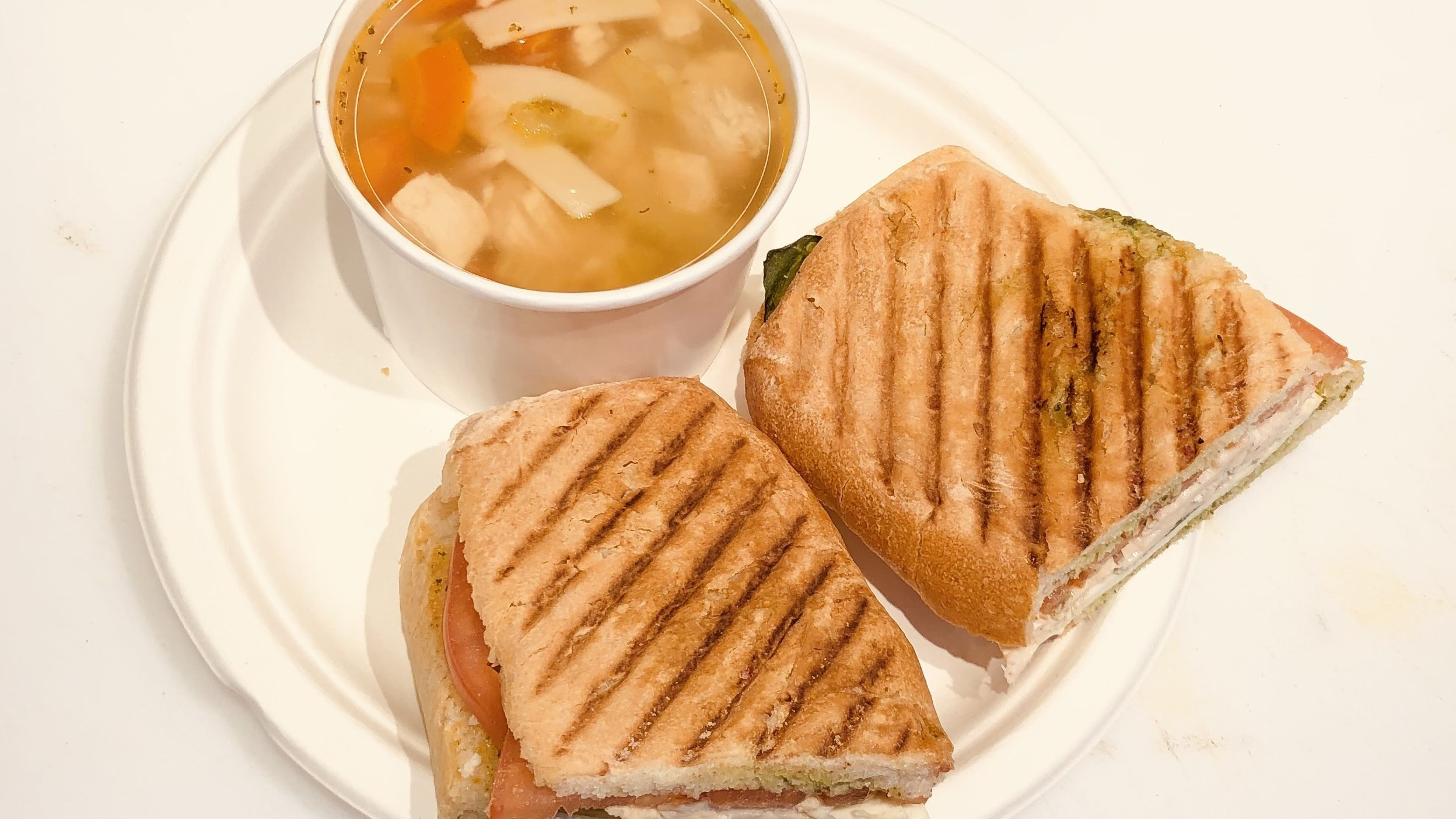 Chicken Torino Panini with Small soup of the day